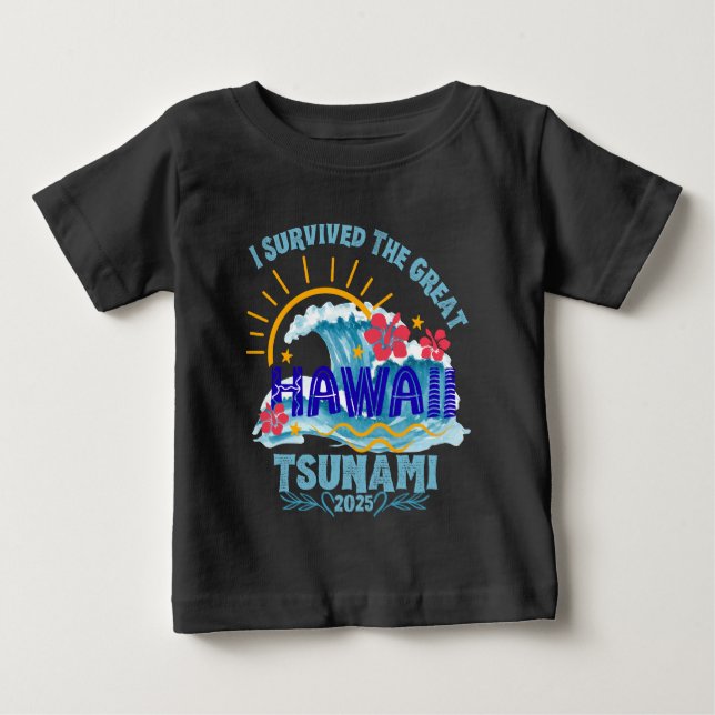 Överlevt tsunamin - hawaii 2025-vaccinationen t shirt (Framsida)