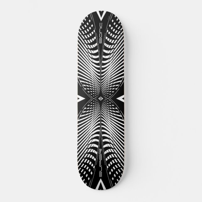 Överljudshastighet Svart Mini Skateboard Bräda 18,5 Cm (Framsida)