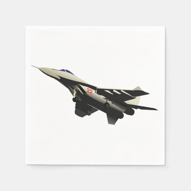 Överljudsstridsflygplan Militärt flygplan Pappersservett (Framsidan)