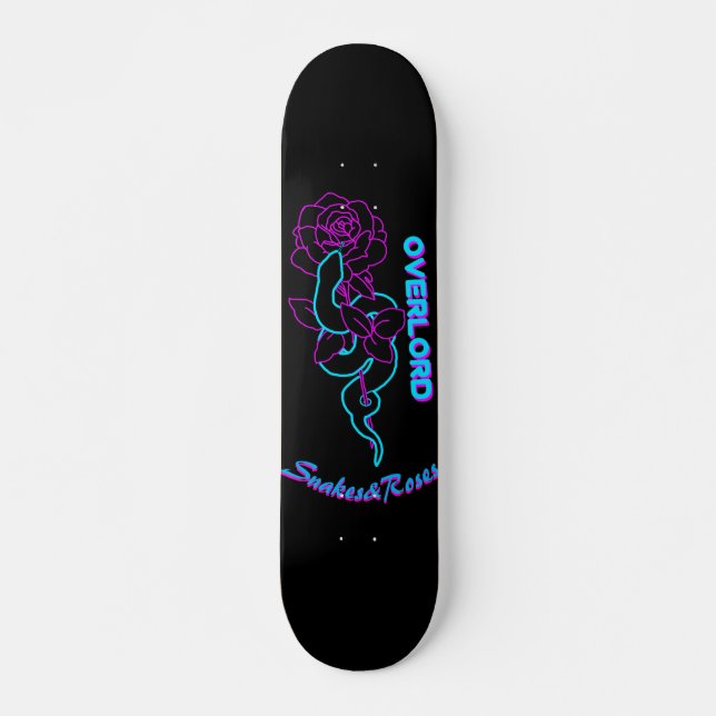 Overlord: Snake&Rose Mini Skateboard Bräda 18,5 Cm (Framsida)
