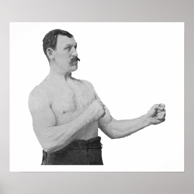 Overly Manly Man Meme Poster (Framsidan)