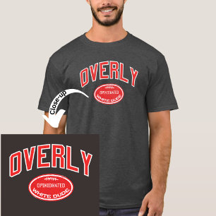 Övermenad vit kille t shirt