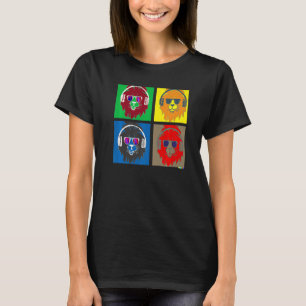 ÖVERMENSKA COOL LÖWE Worhol möter Nietzche mashup T Shirt