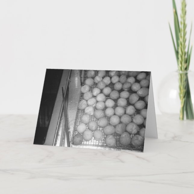 "Övernattning Fry Cook" - tackkort Kort (Framsida)