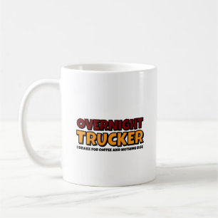 Övernattningslastbilschaufför, rolig chaufför kaffemugg