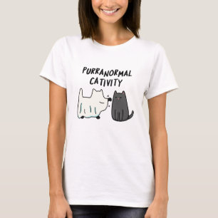Övernaturlig Kattaktivitet Rolig Halloween Katt Sk T Shirt