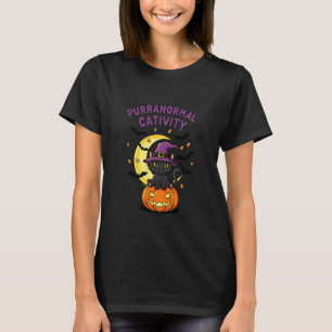 Övernaturlig Kattaktivitet Rolig Halloween Svart K T Shirt