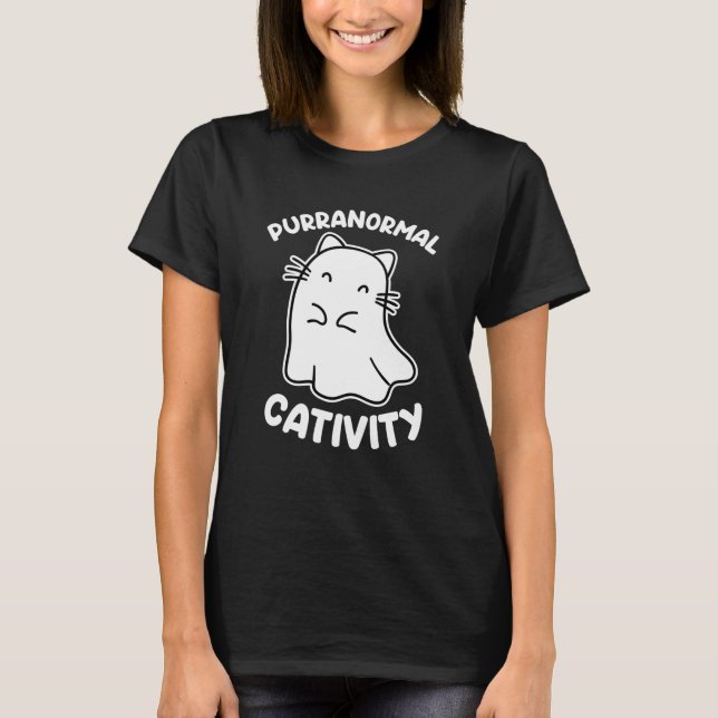 Övernaturlig Kattaktivitet T Shirt (Framsida)
