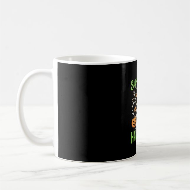 Övernaturlig skelett Halloween Vector Design_1 Kaffemugg (Vänster)