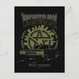 Övernaturlig "The Winchester Bros" Bil Grafik Vykort