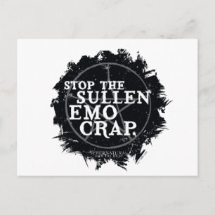 Övernaturligt "Emo" Citat Vykort