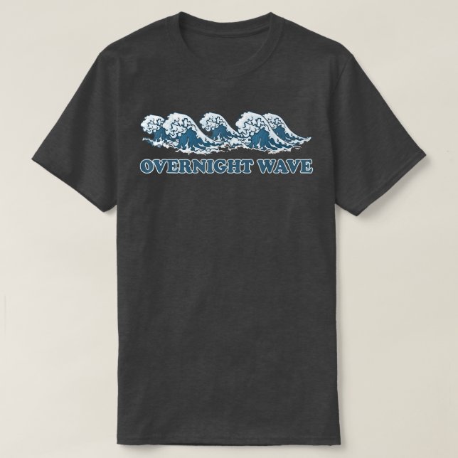 Overnight Waves Japanese The Great Wave  T Shirt (Design framsida)