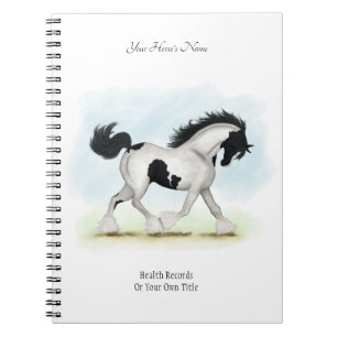 Overo Gypsy Personlig Horse Owner's Journal Anteckningsbok