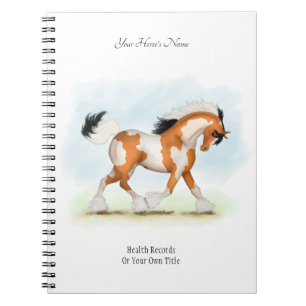 Overo Gypsy Personlig Horse Owner's Journal Anteckningsbok