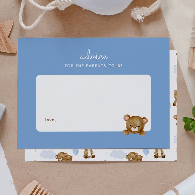 Överordnad rådgivning för nalle babyvisningsprogra anteckningskort (Skapare uppladdad)