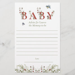 Överordnat råd för Wildblomsterjordgubbsbabyskor Flygblad