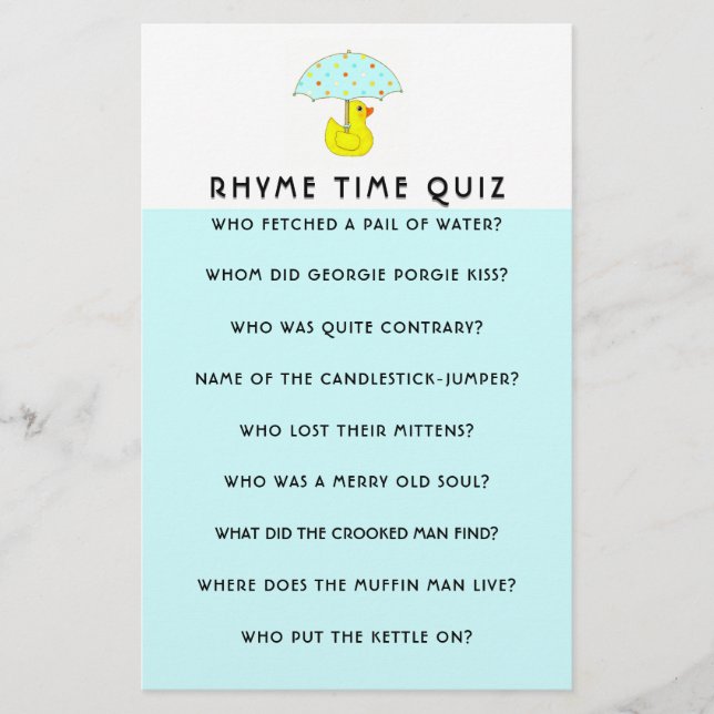 Överordnat spelråd för babyvisningsprogram brevpapper (Framsida)