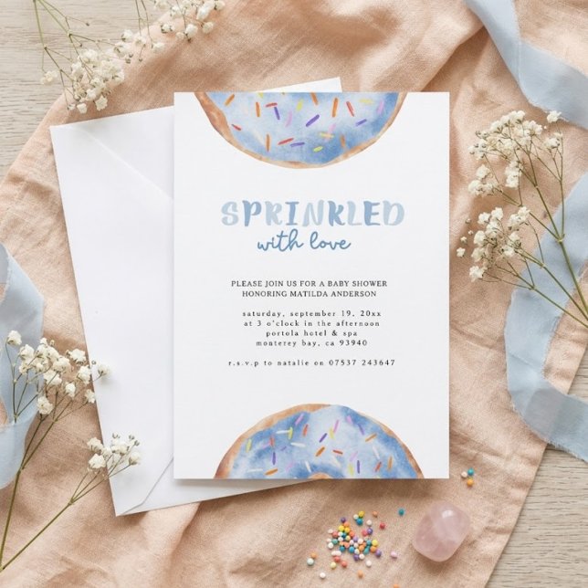 Överöst med kärlek donut baby shower inbjudningar (Skapare uppladdad)