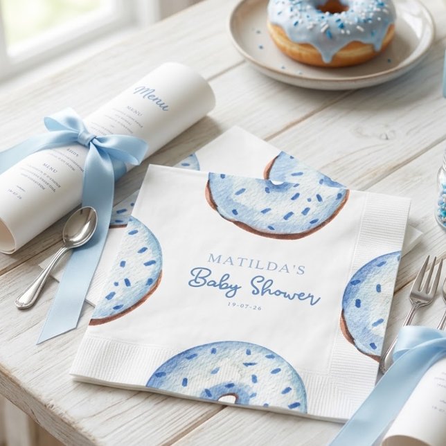 Överöst med kärlek donut baby shower pappersservett (Skapare uppladdad)
