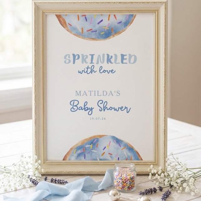 Överöst med kärlek donut baby shower poster (Skapare uppladdad)