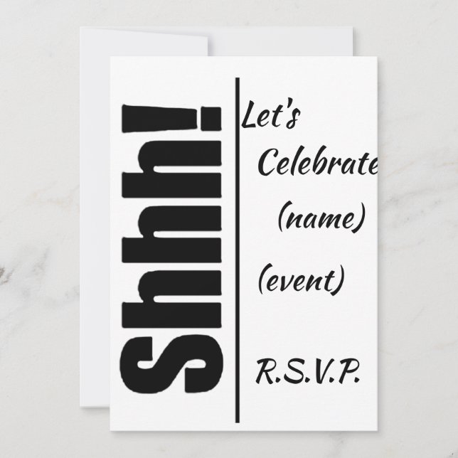 ***ÖVERPRISE*** FIRANDE FÖR PARTSINBLANDNING INBJUDNINGAR (Framsida)