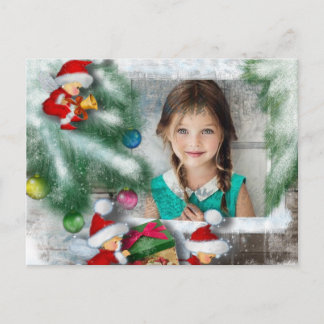 Överraska från julfotoportet helg vykort