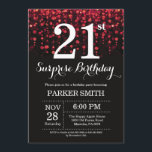 Överraskad 21:a födelsedagsinbjudan Red Glitter Inbjudningar<br><div class="desc">Överraskad 21:a födelsedagsinbjudan med Red String Ljus med Red Glitter Background. Red Birthday. Vuxen Birthday. Manar eller Kvinnor Bday Inbjudan. 13:e 15:e 16:e 18:e 20:e 30:e 40:e 60:e 70:e 80:e 90:e 100:e, oavsett ålder. Om du vill göra ytterligare anpassningar klickar du på knappen "Anpassa" och användor verktyg som är utformat...</div>