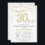 Överraskad 30års födelsedag Guld Glitter Diamond Inbjudningar<br><div class="desc">Överraskande inbjudan till 30års födelsedag med Guld Glitter Diamond Background. Guld Confetti. Vuxen Birthday. Male Manar eller Women Birthday. Om du vill göra ytterligare anpassningar klickar du på knappen "Anpassa" och användor verktyg som är utformat för att ändra mallen.</div>