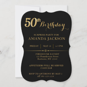 Överraskad 50-dagars firandeinbjudan