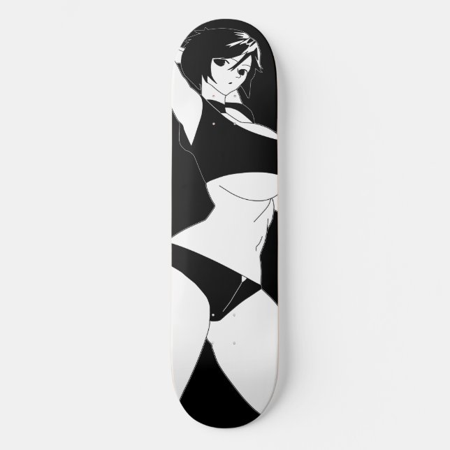 Överraskad Anime Girl Skateboard Deck (Framsida)
