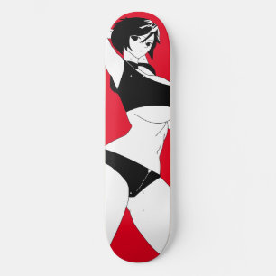 Överraskad Anime Girl Skateboard Deck