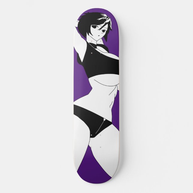 Överraskad Anime Girl Skateboard Deck (Framsida)