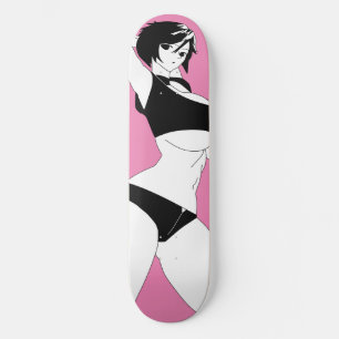 Överraskad Anime Girl Skateboard Deck
