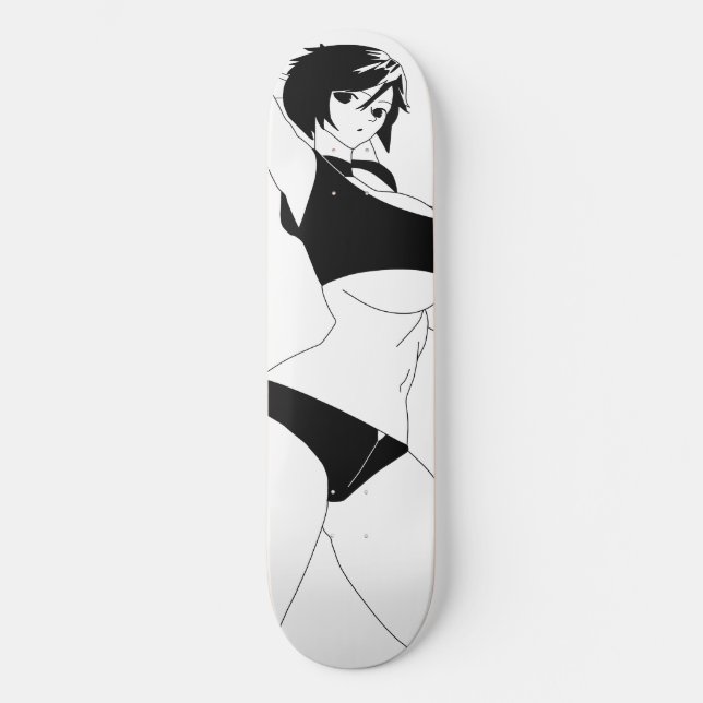 Överraskad Anime Girl Skateboard Deck (Framsida)