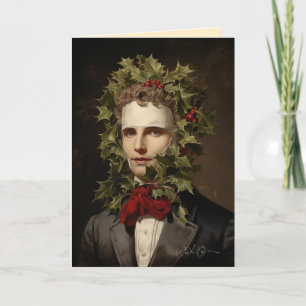 Överraskad att vara under Mistletoe igen Helgkort