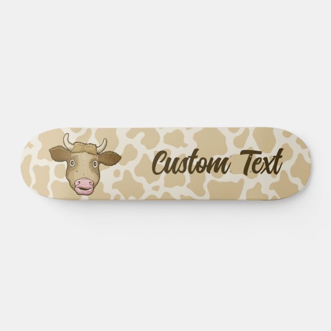 Överraskad Cow Skateboard Deck (Horz)