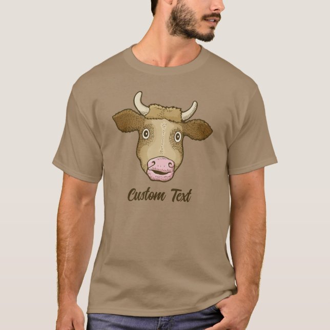 Överraskad Cow T-Shirt (Framsida)
