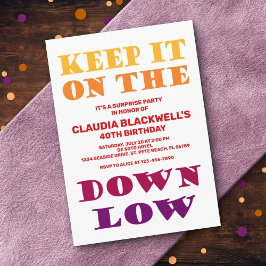 Överraskad färgad Roligt Citat från födelsedag Inbjudningar