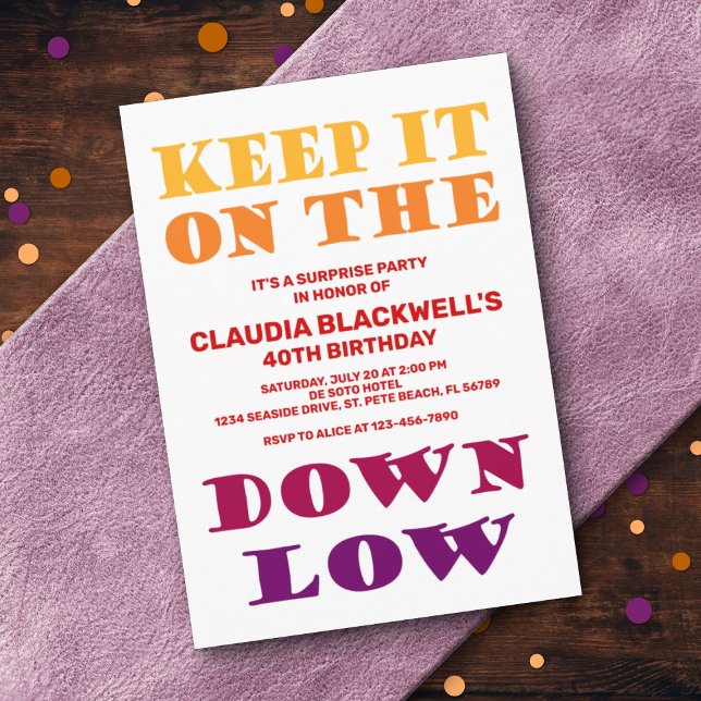 Överraskad färgad Roligt Citat från födelsedag Inbjudningar (Skapare uppladdad)