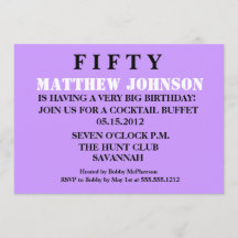 Överraskad femtionde födelsedagsinbjudan