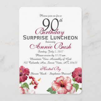 Överraskad födelsedag inbjudningar