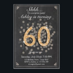 Överraskad födelsedagsinbjudan Chalkboard Rustic Inbjudningar<br><div class="desc">♥ Ett perfekt till inbjudan för dina gäster till denna speciella födelsedagsfest!</div>