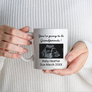 Överraskad Gravid Reveal Sonogram Grandparent Mugg