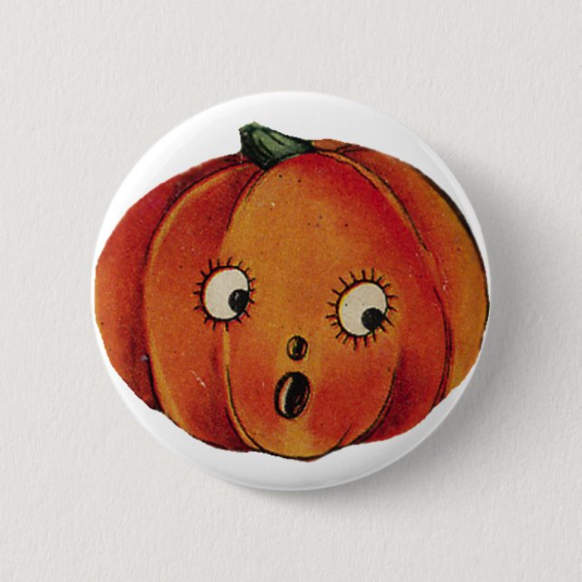 Överraskad Halloween Pumpkin Knapp (Framsida)