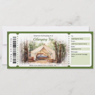 Överraskad mall för Glamping Resa Voucher