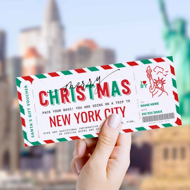 Överraskad New York Resa Gift Biljett Voucher (Skapare uppladdad)