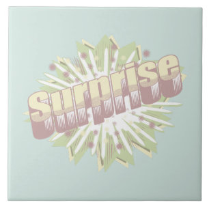 Överraskad onomatopoetisk explosion kakelplatta