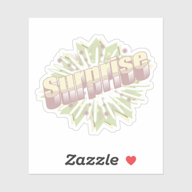 Överraskad onomatopoetisk explosion klistermärken (Ark)