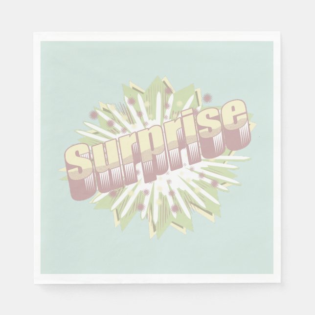 Överraskad onomatopoetisk explosion pappersservett (Framsidan)