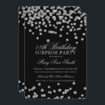 Överraskande 18:e födelsedagen Silver Glitter Conf Inbjudningar<br><div class="desc">Elegant Överraskande 18:e Födelsedagsfest inbjudan-design med Silver Glitter Konfetti-motiv,  eget namn och datum samt ytterligare text. Lätt att använda och lätt att anpassa.</div>